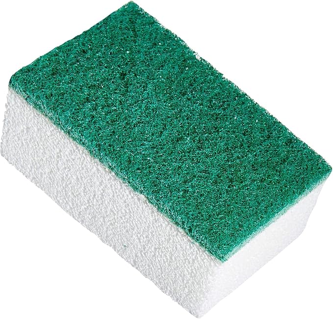 Compac Home Magic-Stone Kitchen Cleaner Scrub - 2-Sided Scouring Brick/Sponge, Easily Removes Stubborn Grime, Grease, Food from Oven Trays, Pans, Cookie Sheets, 2 Count
