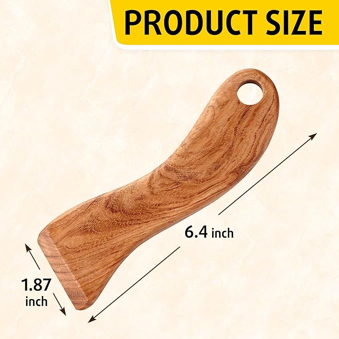 Wooden Pot&Pan Scraper, Dishwashing Scrub for Pots, Pans, Plates, Bowls, Remove Food and Residue Effectively Without Scratching, Kitchen Gadget. (1)