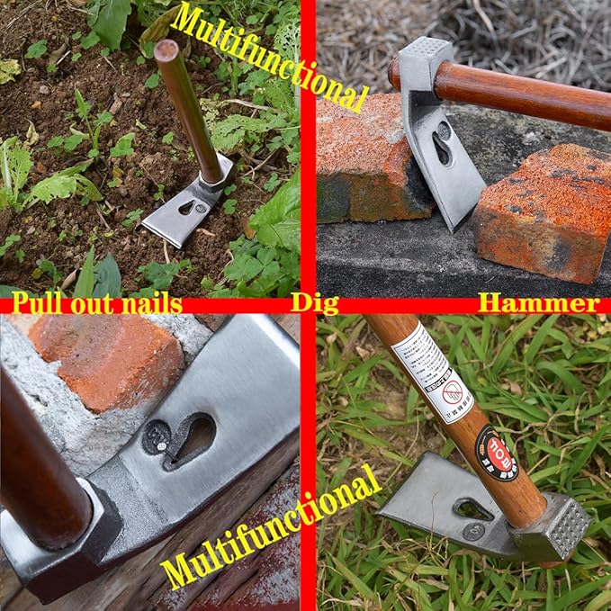 KEYI Steel Multipurpose Hoe - It is an Ideal Choice for Weeding and tilling, and is Highly Suitable for American Farms, courtyards, and Vegetable Gardens