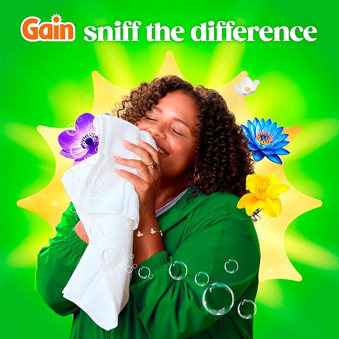 Gain Flings Laundry Detergent Pacs, 60 Count, Island Fresh Scent, with Odor Defense, concentrated laundry soap pacs