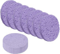 uxcell 20Pcs Cellulose Sponges, Round Kitchen Clean Sponges Non-Scratch Compressed Dish Scrubber for Kitchen Household Cookware Bathroom Cleaning & DIY, Purple