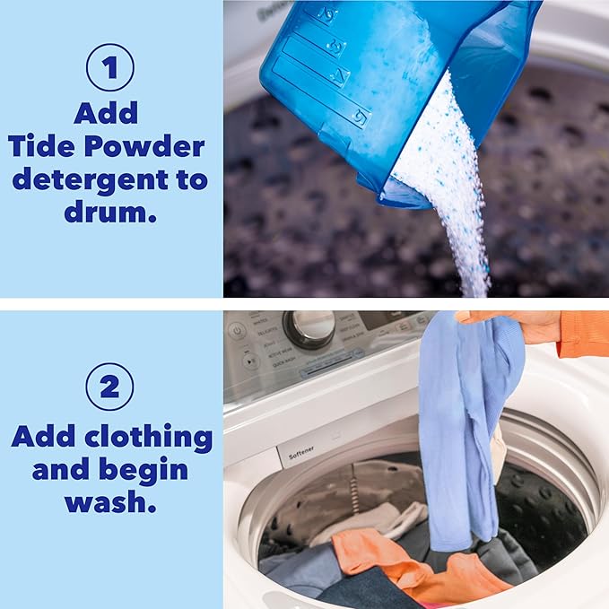 Tide Clean and Gentle Powder Laundry Detergent, Unscented, 68 Loads, 77 oz