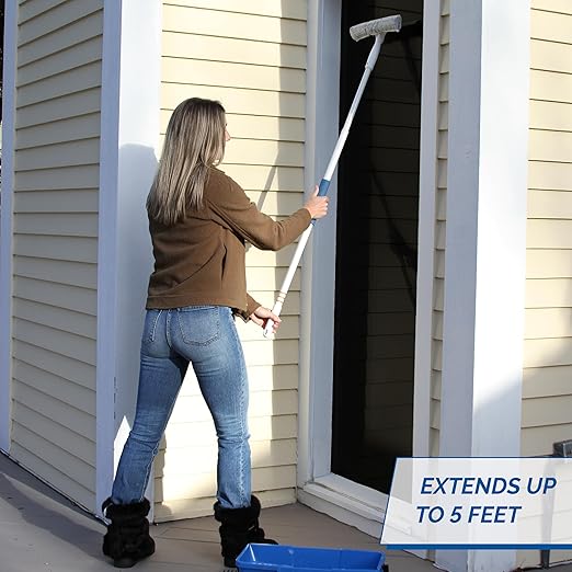 Unger Window Washing Kit with Scrubber, Squeegee, 5ft. Telescoping Pole – Window Cleaner Tool Set for House Window Maintenance, Professional Grade Home Window Cleaning Kit