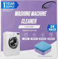 Air Jungles Washing Machine Cleaner Tablets 24 Count, Lavender Scent, Deep Cleaning Laundry Washer Drum and Tub, Compatible with Front and Top Load Washer, 12 Month Supply