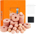 Cedar Blocks for Clothes Storage 100% Aromatic Red Cedar Balls & Rings Dresser Drawer Freshener Odor Eliminator 30 Rings & Bonus 10 Balls Total 40 Pieces