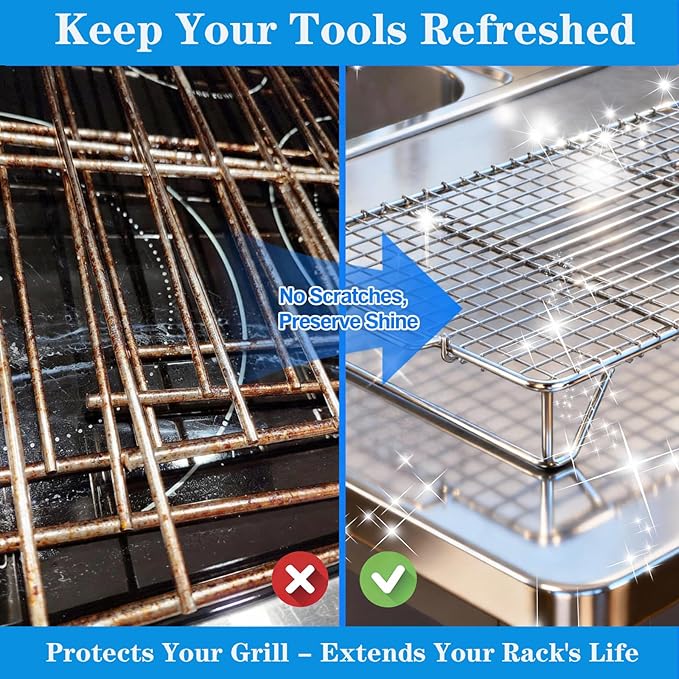 Oven Rack Cleaning Bags, Heavy Duty No Scrub Oven Rack Cleaning Bags, Reusable Leak-Resistant PE Bags for Deep Soaking Grill Grates, BBQ Racks, No Cleaner Included, 5 Pack (27.5''*19.6'')