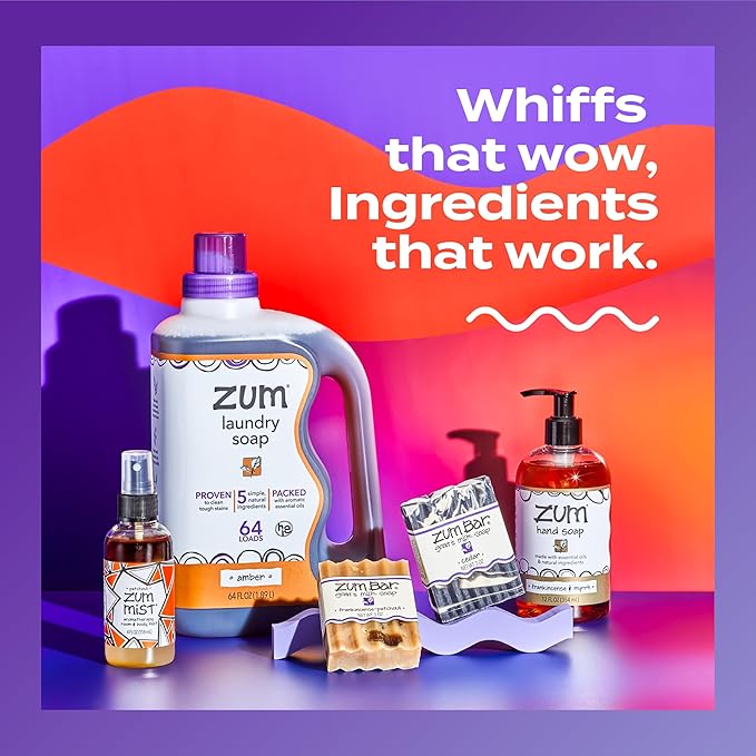 Zum Wool Dryer Balls Kit Plus Zum Mist - 3 Wool Balls with Essential Oil Blend & Room & Body Mist - Lavender