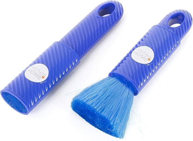 Kitchen + Home 6.5" Inch Compact Travel Duster - Electrostatic Duster - 2 Pack Blue with Carry Case