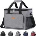 Lifewit Large Lunch Bag, Insulated Lunch Box, Soft Cooler Cooling Tote for Adult Men Women, Gray 40-Can (24L)