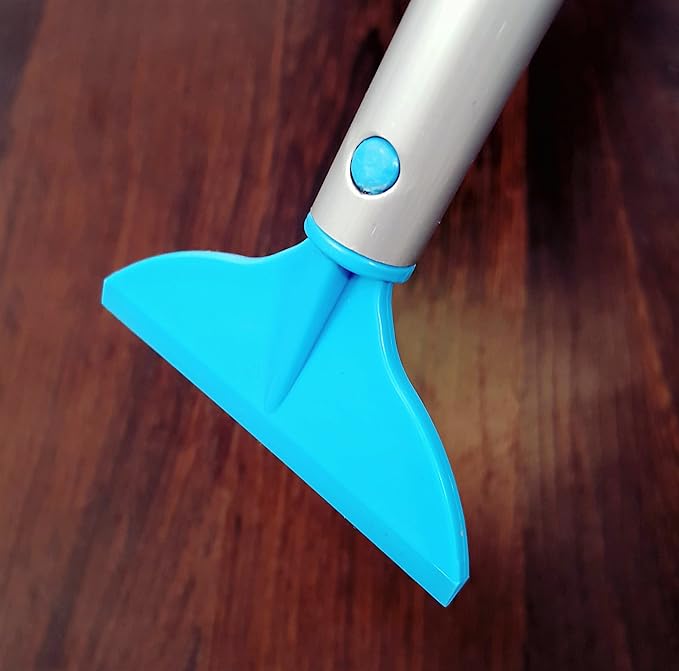 New Scrape and go Broom, as seen on Shark Tank! Duluxe, Upright Sweeping Broom with Scraper