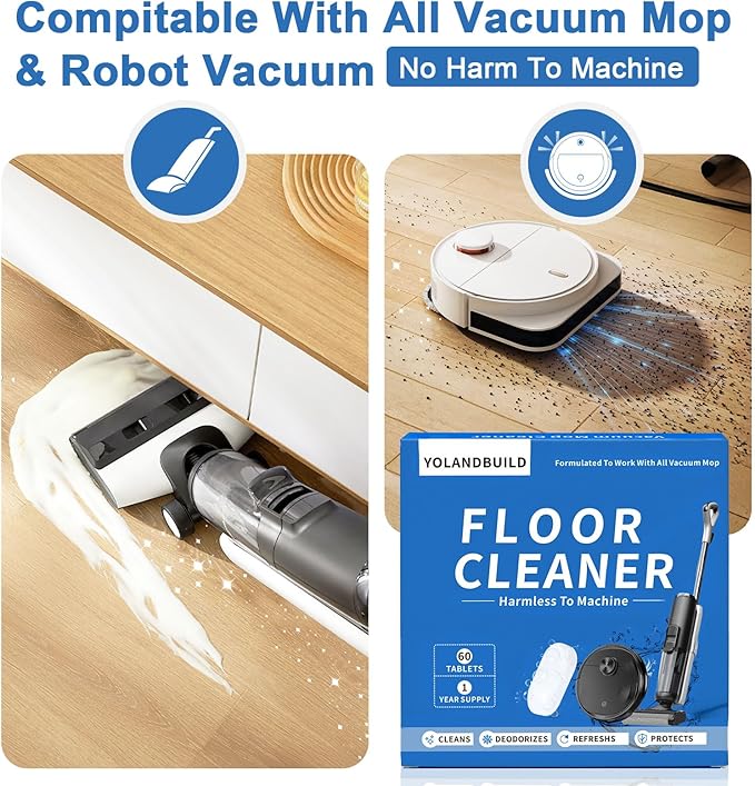 Floor Cleaning solution (120 Packs),Compatible With iFLOOR, Floor One S3/S5/S6/S7 Wet Dry Vacuum Mop |Deep Stain & Odor Removal | Safe for All Floors (Hardwood, Tile, Carpet)