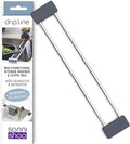 Sanni Shoo drip.line Pure - Versatile and Adjustable Kitchen Rack Drip Tray for Dishcloths, Brushes, and Bottles - Hygienic Storage - Made ofStainless Steel and Silicone