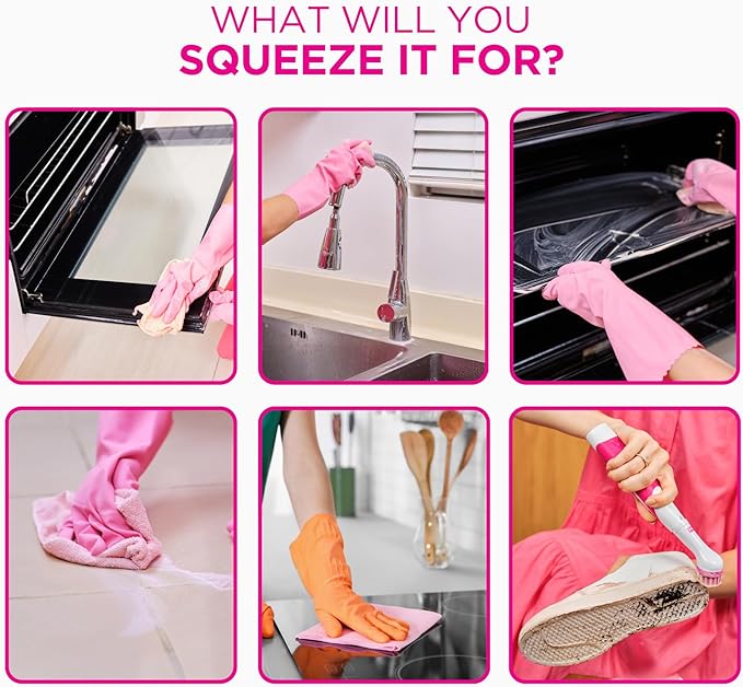 The Pink Stuff Squeezable Cleaning Paste 300g with SQeeZY Scrubber Sponge | Powerful Multi Purpose Surface Cleaner for Kitchen, Bathroom, Cookware, Tiles, Showers, and More
