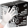 Disposable Nitrile Exam Gloves, 3-mil, Large, Case of 1000, White Nitrile Gloves Disposable Latex Free for Medical, Cleaning, Cooking & Esthetician, Food-Safe, Powder-Free, Non-Sterile