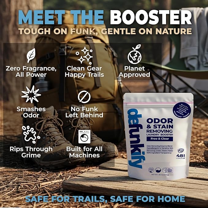 Enzyme Laundry Booster Additive, Unscented. 48 Load Laundry Sanitizer Detergent, Color Safe Fabric Active Enzyme Washing Soda Detergent Cleaner. Powdered Stain Treater & Odor Remover Booster Treatment