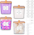 efluky 4 pack Laundry Pods Container & Dryer Sheet Holder Set,Clear Laundry Room Organization Containers with Bamboo Lids and Labels,Laundry Pods Holder for Scent Booster,Powder,Pod