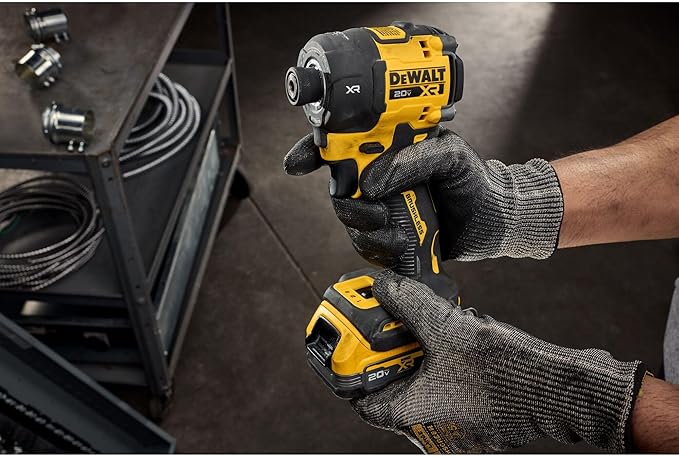 DEWALT 20V MAX 1/4 Inch Hydraulic Impact Driver,Quiet, Brushless Cordless XR Extreme Runtime, LED Halo Ring, Tool Only (DCF870B)