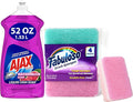 Ajax Ultra Liquid Dish Soap with Fabuloso Watermelon Scent, Fights Grease and Stuck-On Stains, Deep Cleaning Action, 52 fl oz Bottle