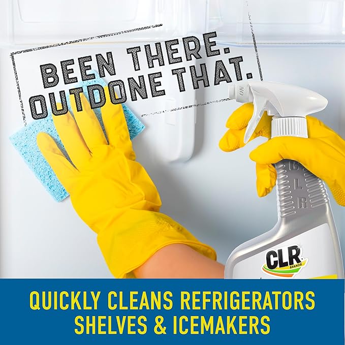 CLR Brands® Calcium, Lime & Rust Remover, Blasts Calcium, Dissolves Lime Deposits, Zaps Stubborn Rust Stains and Hard Water Deposits, 22 Ounce Spray Bottle (Pack of 1)