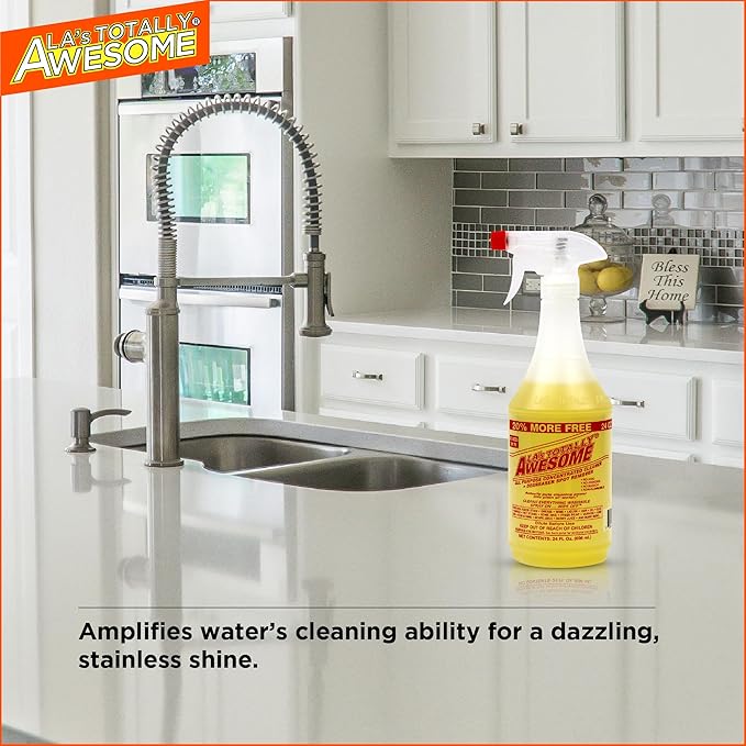 La's Totally Awesome All Purpose Cleaner Spray – 24oz (Pack of 6) Heavy Duty Multi-Surface Degreaser & Stain Remover – Ready-to-Use Cleaning Spray for Kitchen, Bathroom, Floors, Auto & More