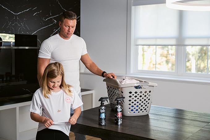 DadMode Instant Fabric Spot Cleaner | 1000 Stain Treatments | Fastest Clothing Spill Remover | 3-Pack Refill | Quick Spray & Wipe | Multi-Surface for Clothes, Carpet & Upholstery | Sandalwood & Suede