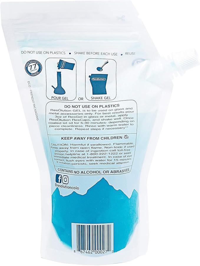 Ooze Resolution Gel Glass Cleaner (1 Pack 240ML) Liquid Cleaning Solution Natural Clay-Based Non-Toxic Formula Glass and Metal Cleaner - Reusable Glass Cleaner - Non Abrasive Grunge Off