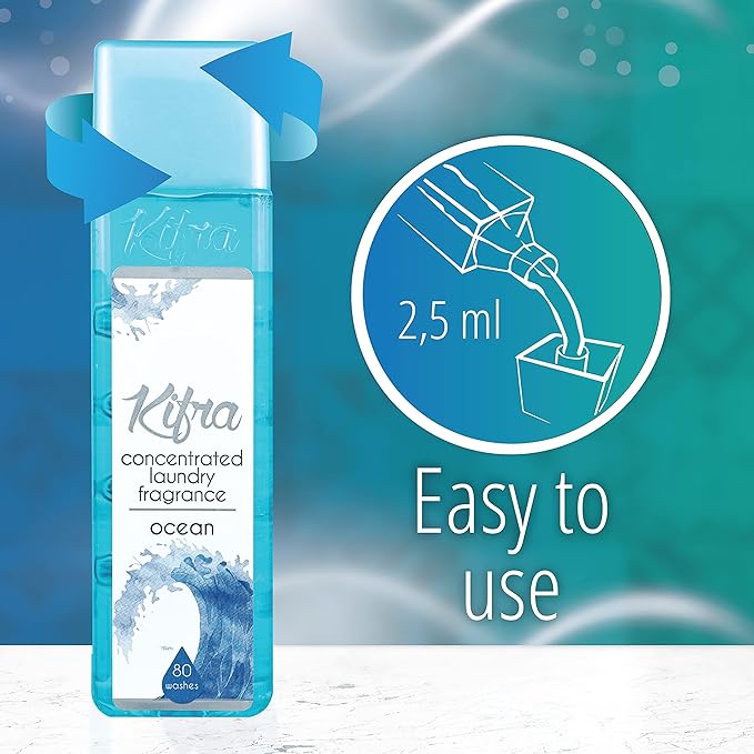 KIFRA OCEAN Concentrated Laundry Fragrance 6.76 Fl Oz 200ml 80 Washing Cycles