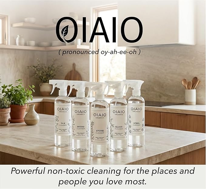 Non-Toxic Stone Countertop Cleaner - Natural Organic Ingredients that Truly Perform - 24oz - Light Coconut & Tea Tree Scent