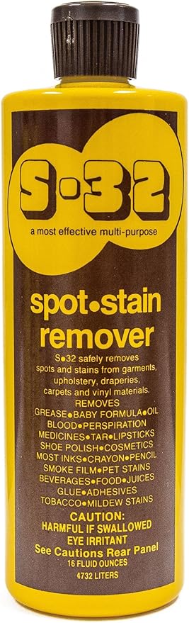 S-32 Spot Stain Remover, Safely Removes Stubborn Spots and Stains, Commercial Use, Household Needs, 15.2 Ounces, 2 Pack