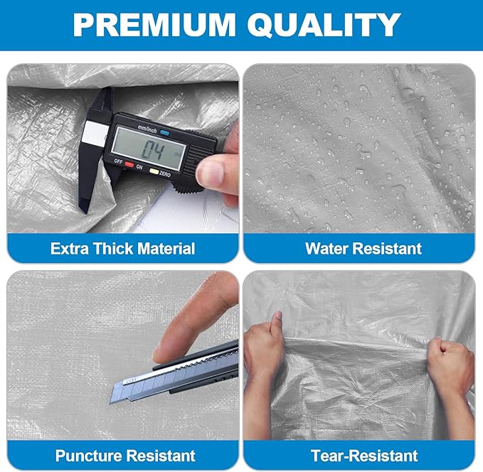 TICONN Mattress Bags for Moving, Heavy Duty Cali King Mattress Cover Storage Bag with Full-Around Handle and Adjustable Buckles (Gray, Cali King)