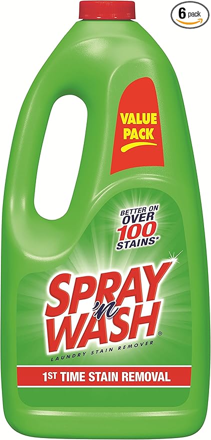 Spray N’ Wash Stain Remover Refill, Laundry Pre-Treat for Everyday Stains, 60oz (6-count)