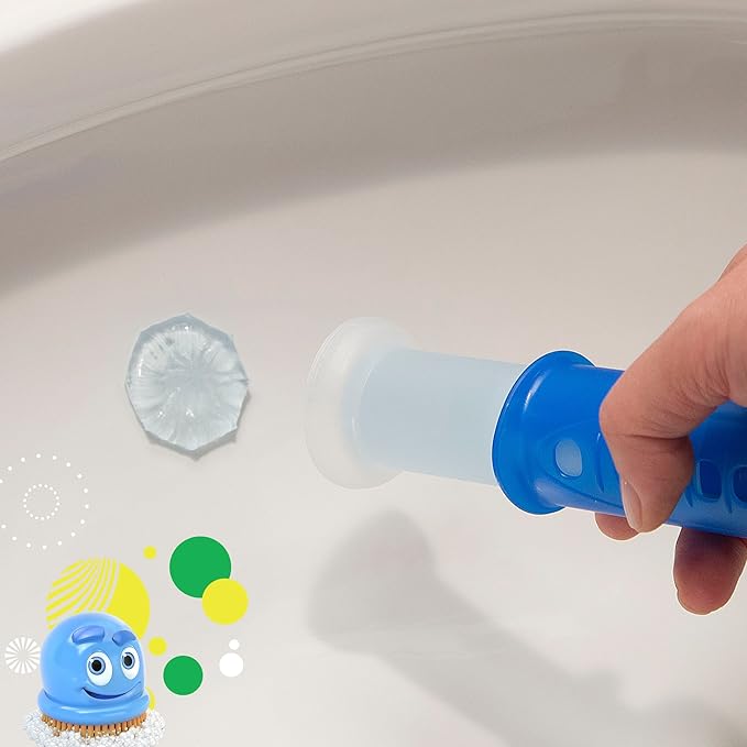 Scrubbing Bubbles Fresh Gel Toilet Bowl Cleaning Stamps, Helps Keep Toilet Clean and Helps Prevent Limescale & Rings, Citrus Scent, 1 Dispenser with 6 Fresh Gel Stamps (Pack of 2)