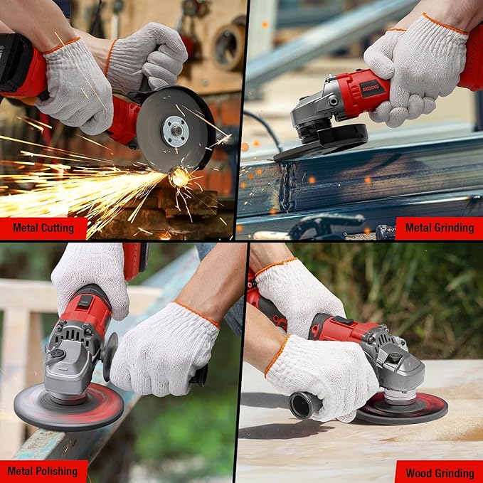 Angle Grinder Cordless for Milwaukee M18 18V Battery, Brushless, Cordless Grinder 4 1/2", Variable Speed, Electric Power M18 Angle Grinder Tool for Grinding Cutting Polishing (Battery Not Included)