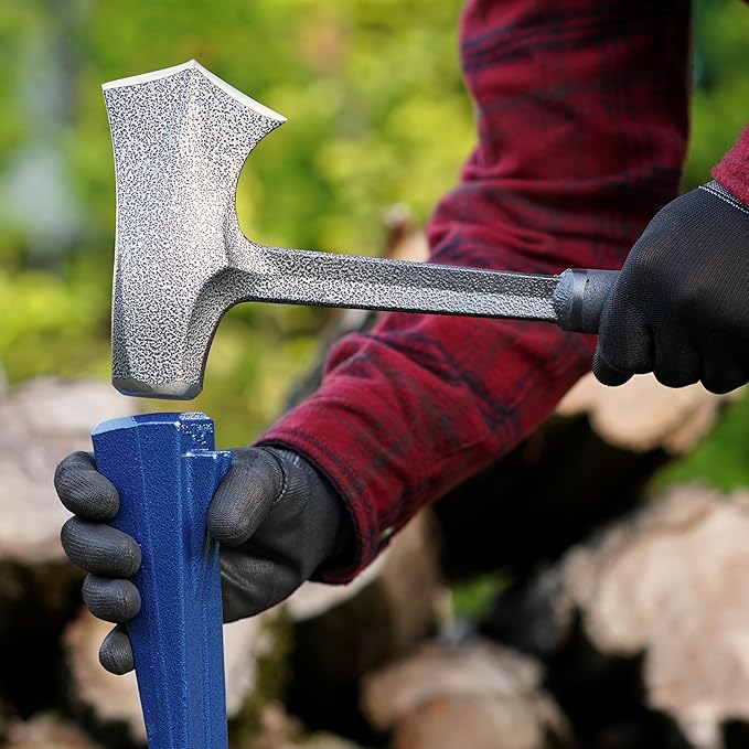 ESTWING Timber Titan - Blue 16" Wood Splitting Maul with Forged Steel Construction & Shock Reduction Grip - E6-TT4