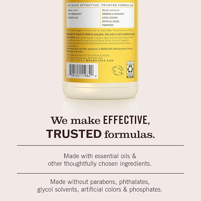 MRS. MEYER'S CLEAN DAY Multi-Surface Everyday Cleaner, Dandelion Scent, 16 Fl Oz Bottle