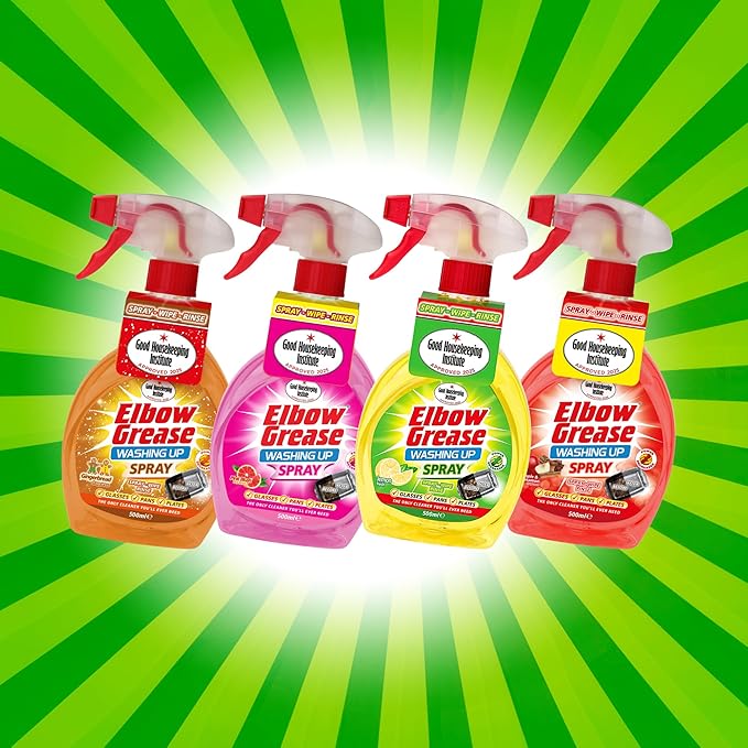 Elbow Grease Amazing Washing Up Spray Lemon Fresh, Spray, Wipe, Rinse, 500 ml
