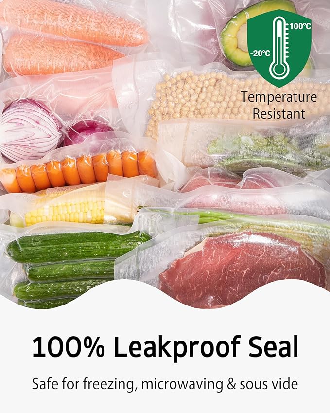 Syntus 200 Count Vacuum Sealer Bags Gallon 11 x 16 inch for Seal a Meal, Commercial Grade BPA Free Heavy Duty Precut Seal Bags, Food Vac Bags for Storage, Meal Prep or Sous Vide