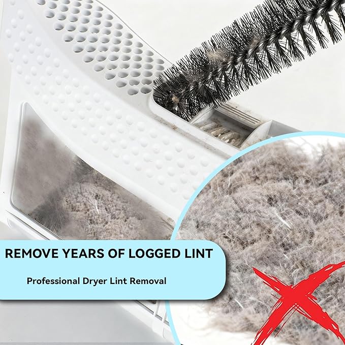 Washing Machine Cleaning Brush,Dryer Vent Cleaner Kit,Crevice Brush for Bathroom, Shower & Kitchen - Scrub Brushes with Long Handle,Household Cleaning Tools Tile, Bathtub, Sink, Grout Cleaning Brushes