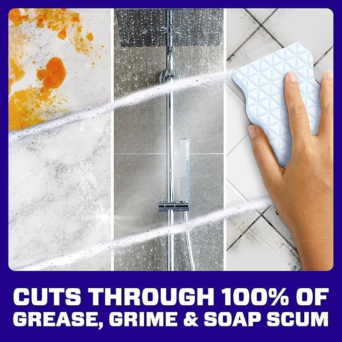 Mr. Clean Magic Eraser Foaming Sponge, All Purpose Cleaner, Dawn Cleaning Power, Wall, Sneaker, Oven Cleaner, Kitchen, Bathroom, Shower Cleaning Supplies, Scrubber, Ultra Foamy, 5ct