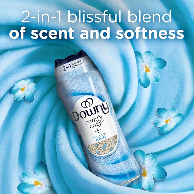 Downy Blends In-Wash Laundry Scent Booster Beads, Meadow Rain Scent, 25.6 OZ, Fabric Sottener Beads and Freshness