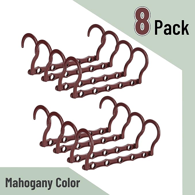 Mr. Pen Space Saving Hangers - 8 Pack Mahogany Color Space Saver Shirt Hangers