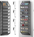 Kotkn 10 Tier Over The Door Organizer - Heavy Duty Hanging Storage Rack with Sturdy Oxford Fabric, Holds 20+ Pairs of Footwear, Boots & Sneakers, Saves 50% Closet Space (Gray)