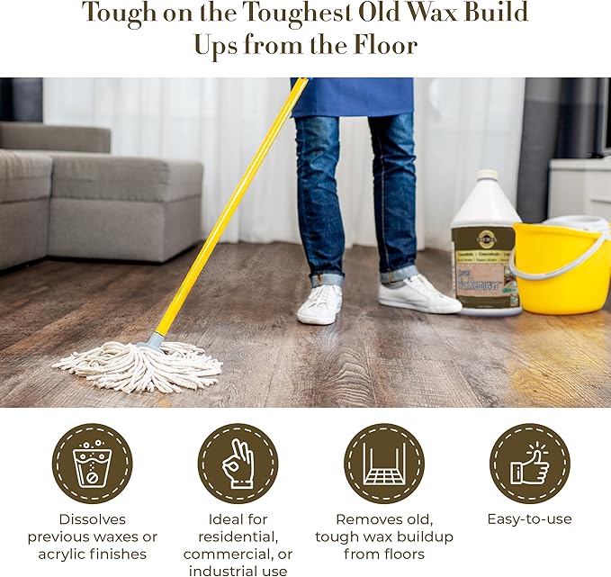 Trewax Professional Gold Label Heavy Duty Floor Stripper, 1-Gallon
