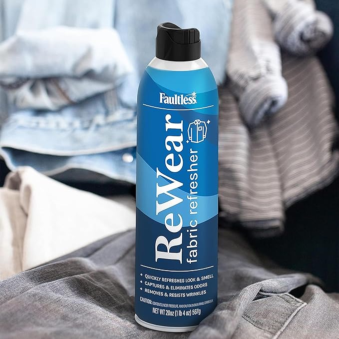 ReWear Fabric Refresher Multipack (12-Pack) - Full-Size 20 oz. Bottles for Wrinkle & Odor Removal, Quick-Drying Fabric Care