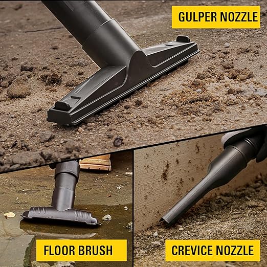 STANLEY 12 Gallon 5.5 Peak HP Wet/Dry Vacuum, 3 in 1 Shop Vacuum Blower,1-7/8"x6 Hose, Range for Garage, Carpet Clean, Workshop with Vacuum Attachments-SL18199P