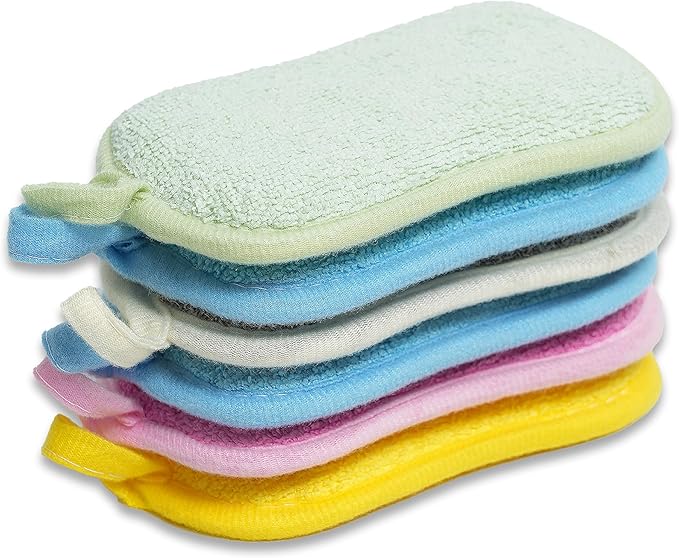 Dish Sponge Kitchen Sponges,Scrub Sponges,Double Sided Cleaning,Non Scratch,Ultra fine Fiber Wiping+Stainless Steel Wire to Remove Stubborn Stains,Durable Thickening (Large 6-Pack)