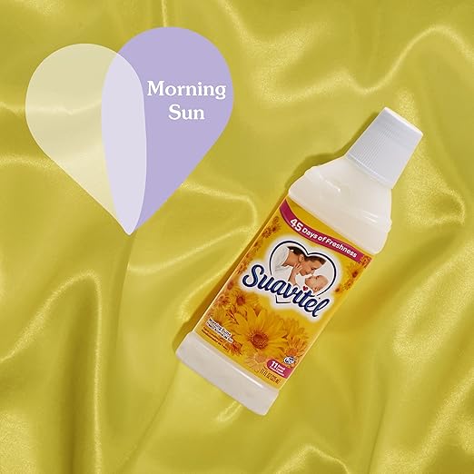 Suavitel Liquid Fabric Conditioner, Laundry Fabric Softener, Morning Sun Scent, 11 oz, Enough Liquid For 11 Small Loads
