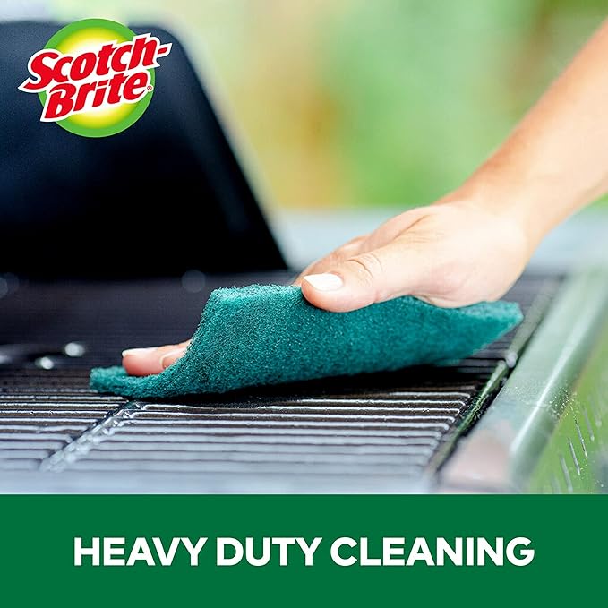 Scotch-Brite Heavy Duty Scour Pads, Scouring Pads for Kitchen and Dish Cleaning, 8 Pads (Pack of 2)