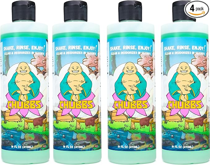 Chubbs Shake & Rinse Glass Cleaner - Cleans and Restores Within Minutes/Removes Tough, Hard-To-Reach Stains From Glassware | Perfect for Ceramic, Glass, & Metal | 16 Fl Oz (Pack of 4)