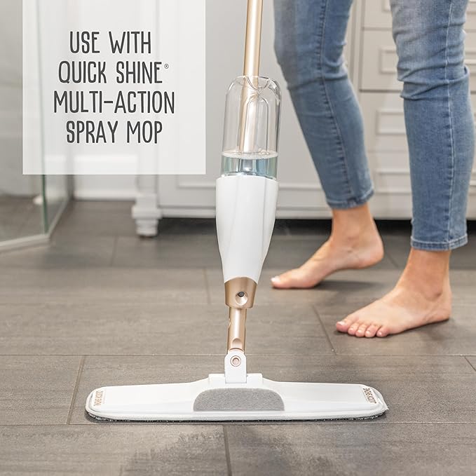 Quick Shine Hard Surface Pet Floor Cleaner 27 oz, 2Pk | Ready to Use, Removes Dirt, Streak Free, No Rinse | Hardwood, Laminate, Luxury Vinyl Plank LVT, & Tile | Safer for Kids, Pets & Our Environment
